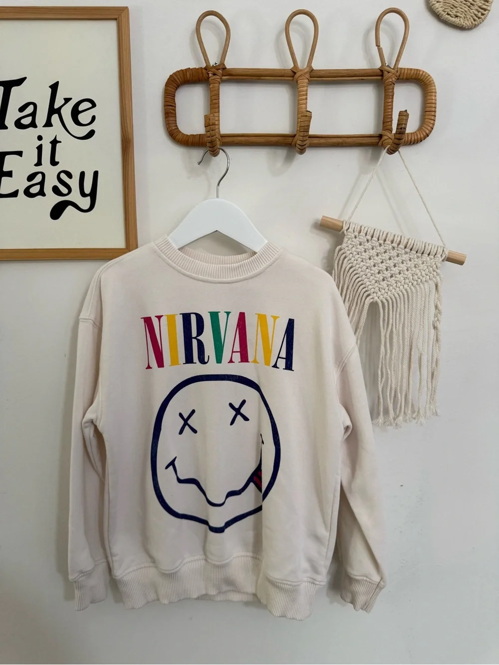 Zara - size 8-9y - Nirvana colorful logo sweatshirt